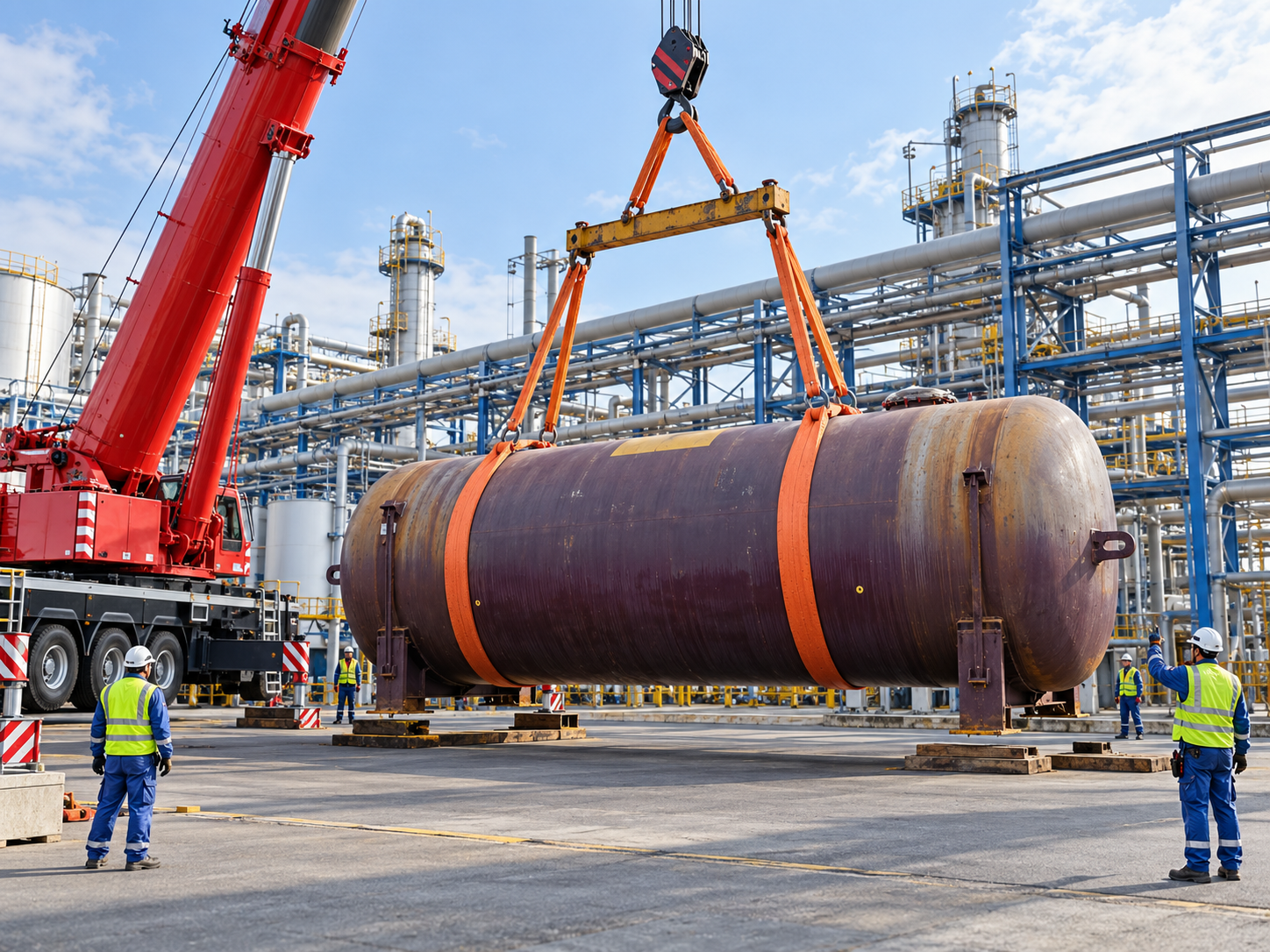 Levage et transfert d’un équipement industriel lourd au sein d’un site de production